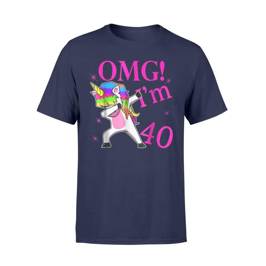 1978 Bday Gift Omg! I’m 40 Years Old Unicorn Dabbing T Shirt