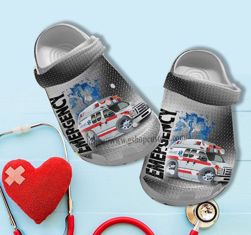 Emergency Driver Car Ems Metal Croc Shoes Gift Grandpa Father Day 2022- Ems Son Shoes Croc Clogs Gift Birthday Coworker