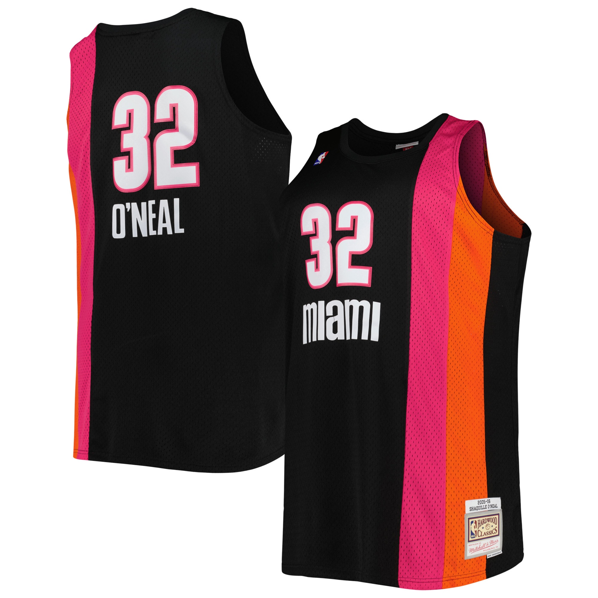 Shaquille O'Neal Miami Heat Mitchell & Ness Big & Tall Hardwood Classics 2005/06 Swingman Jersey – Black