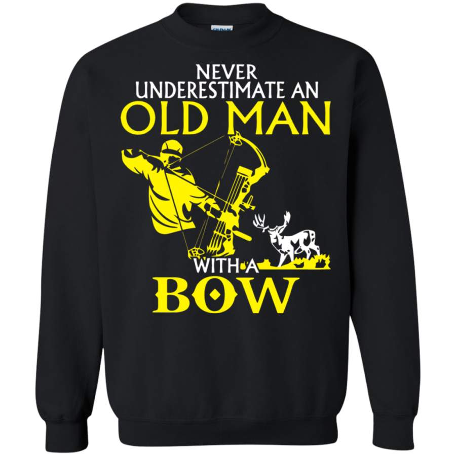 AGR Never Underestimate An Old Man With A Bow Sweatshirt