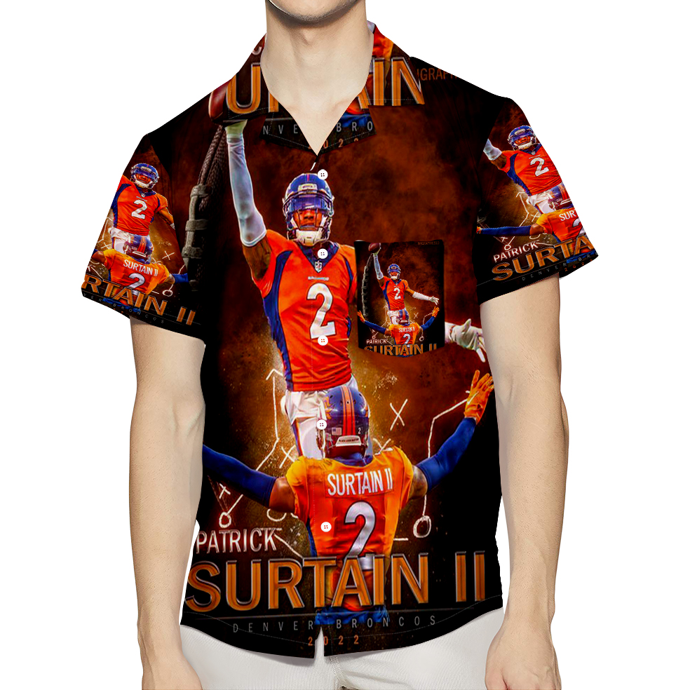 Denver Broncos Patrick Surtain Ii1 3D All Over Print Summer Beach Hawaiian Shirt With Pocket