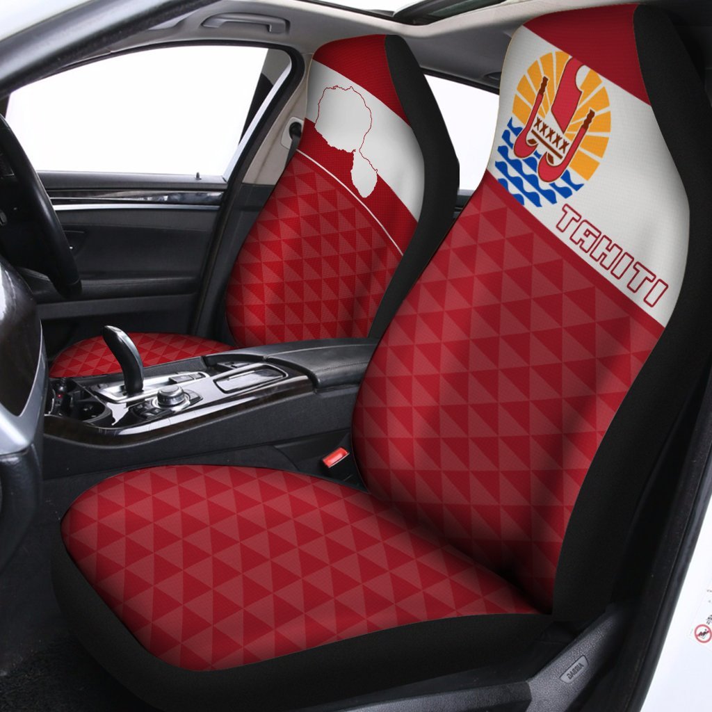 Tahiti Flag Stroke Style Car Seat Cover