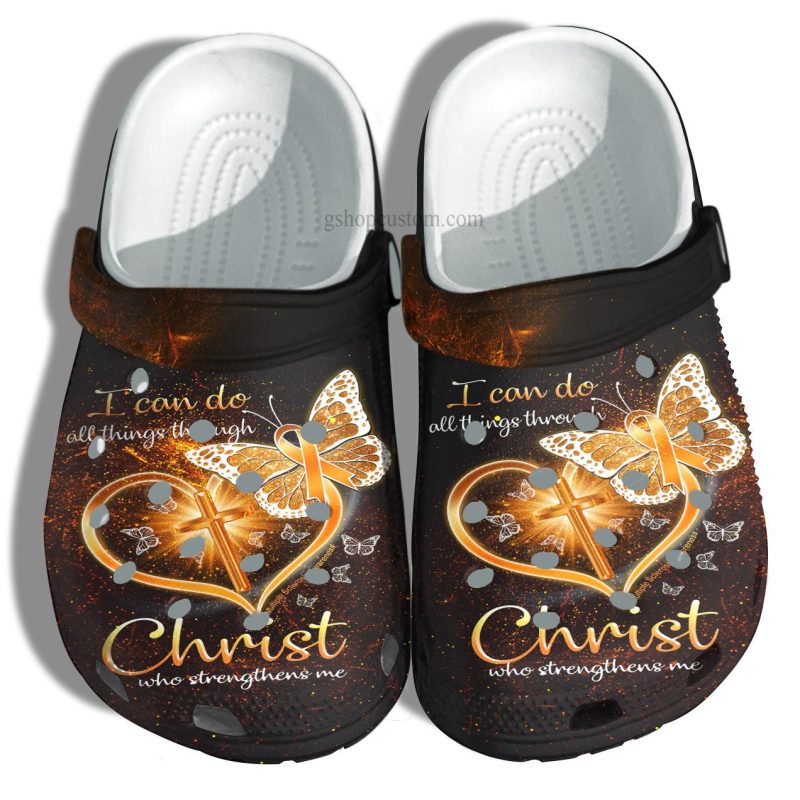 Butterfly Faith Jesus Christ Croc Shoes Gift Grandaughter- Butterfly Heart Cross Believe Shoes Gift Niece