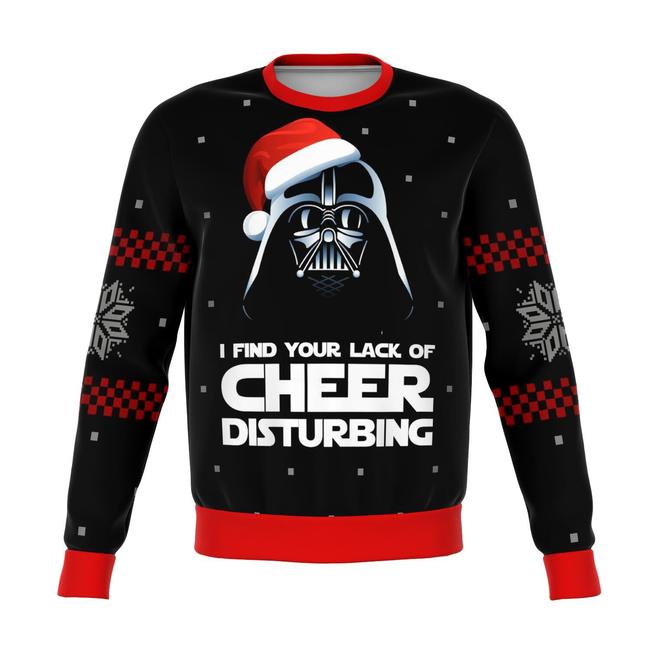 Unifinz Sw Christmas Sweater I Find You Lack Of Cheer Disturbing Black Ugly Sweater 2022