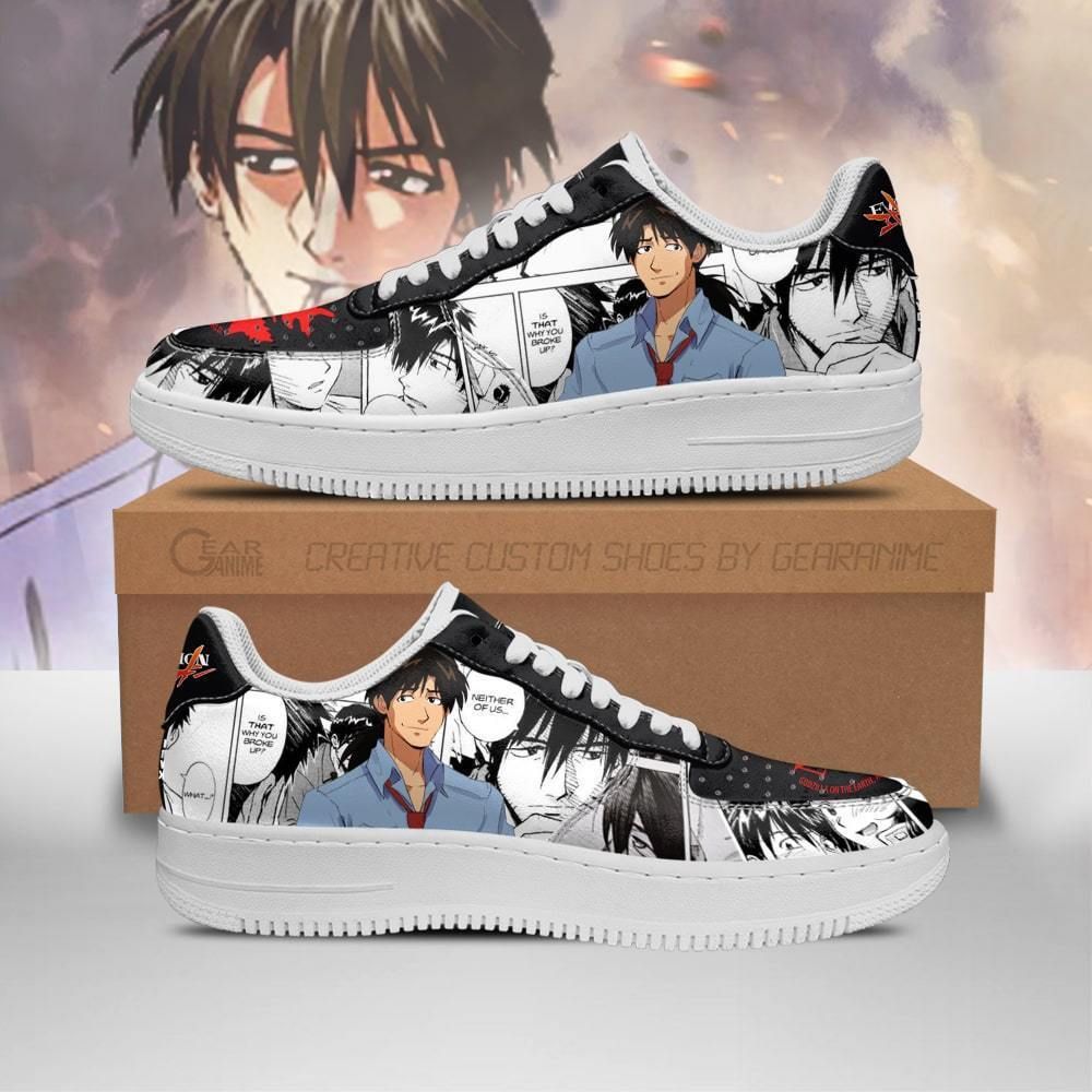 Evangelion Ryoji Kaji Neon Genesis Evangelion Air Force Shoes Sneakers Custom Anime