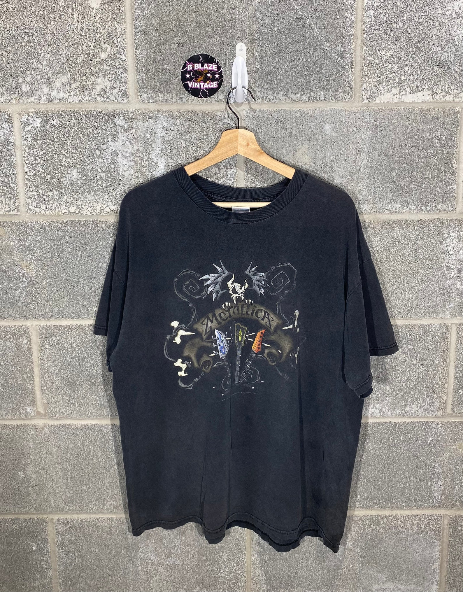 Vintage Y2K 2000S Metallica Black Faded Band Tee Graphic T Shirt