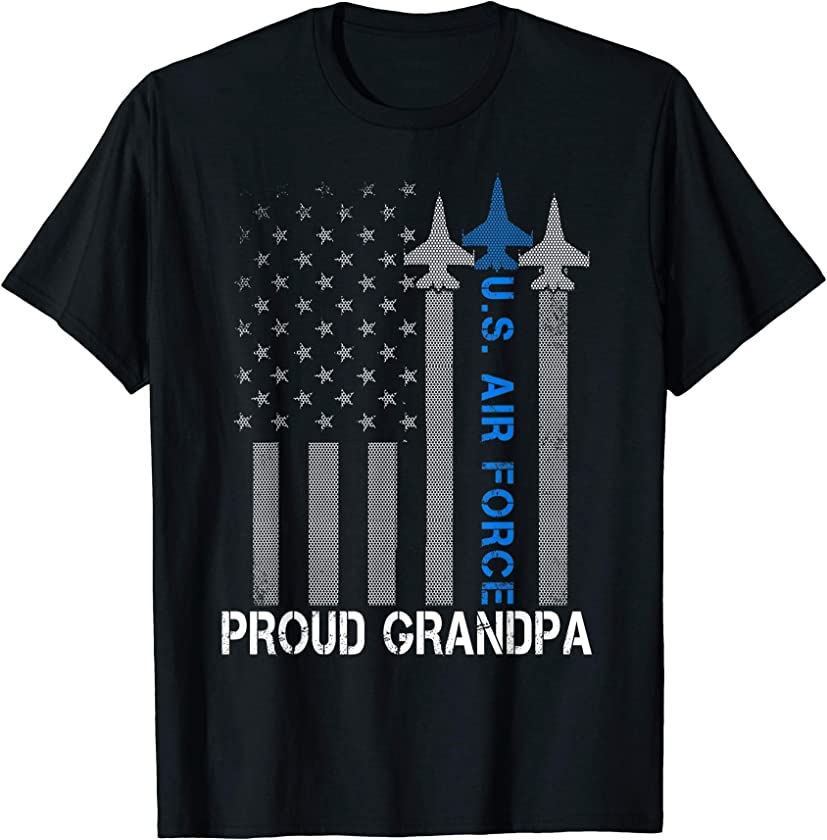 Vintage Proud Grandpa US Air Force Flag TShirt – USAF T-Shirt