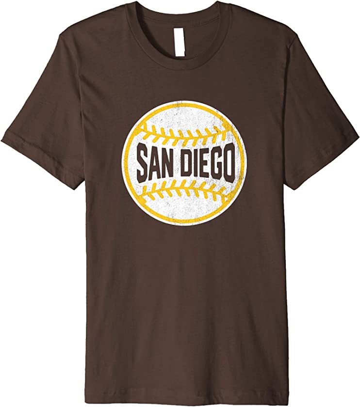 Vintage San Diego Baseball Stitches Premium T-Shirt