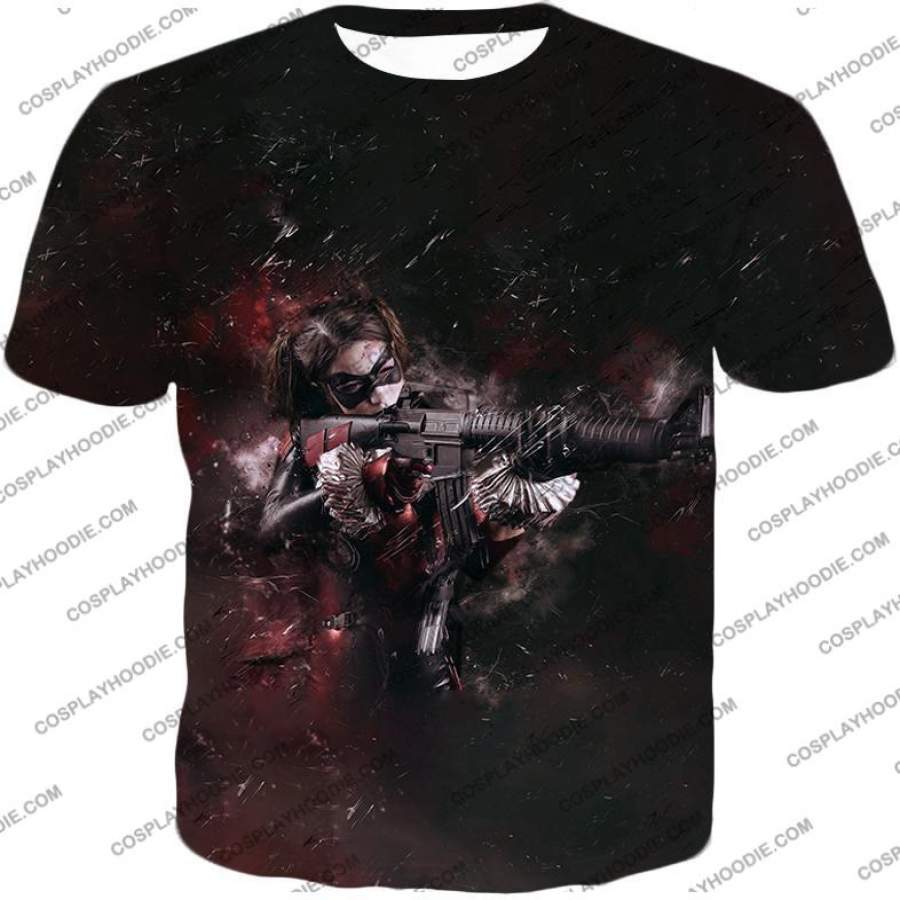 Suicide Squads Harley Quinn Super Cool Action HD Graphic T-Shirt HQ055