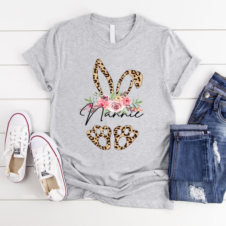 Nannie Bunny Art Family Customize Personalized T-Shirt, Hoodie Adult, Kid, Unisex