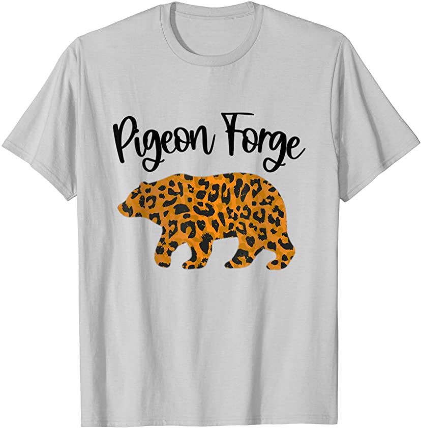 Pigeon Forge Tennessee Leopard Print Bear Southern Mountains T-Shirt