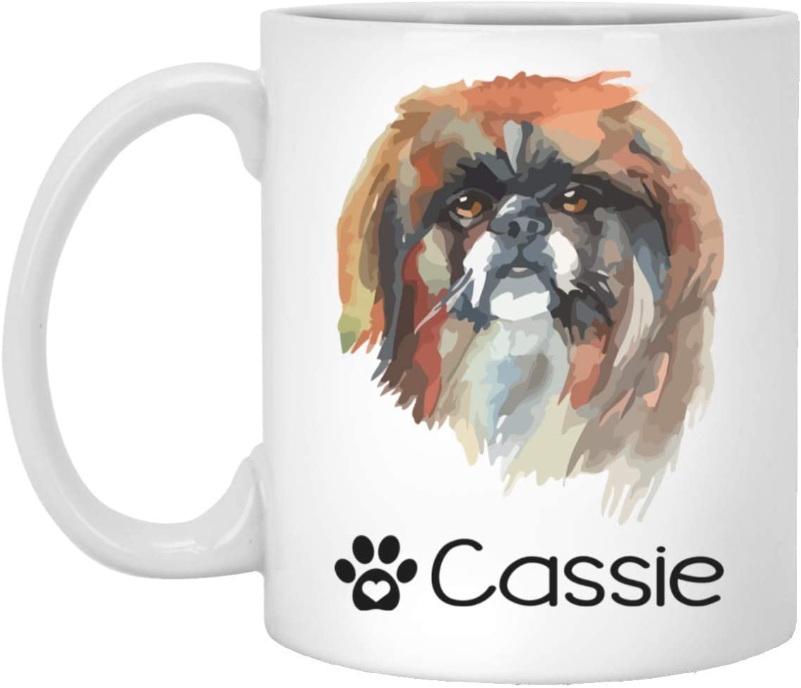 Personalized Pekingese Dog Mug – Pet Owner Gifts For Women – Gifts For Dog Lover – Pekingese Mom Dad Mugs – Dog Cups 15Oz