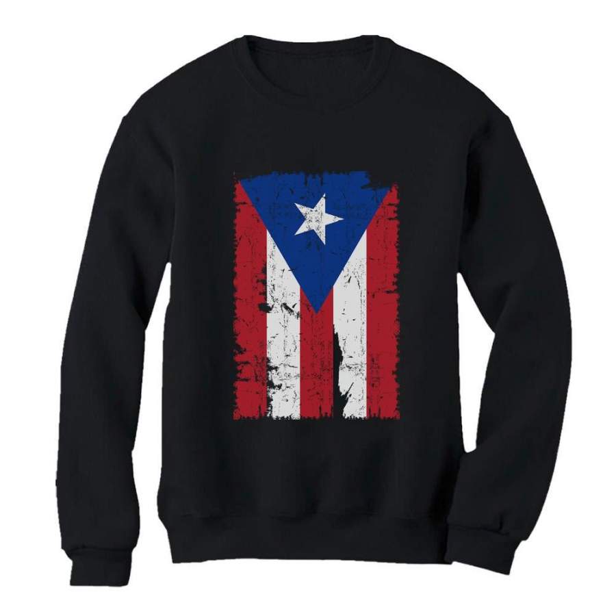 Vintage Distressed Puerto Rico Flag Women Sweatshirt