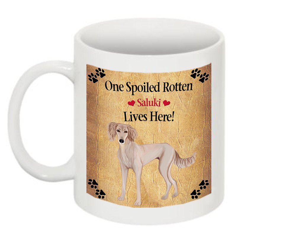 Saluki Puppy Spoiled Rotten Dog Mug