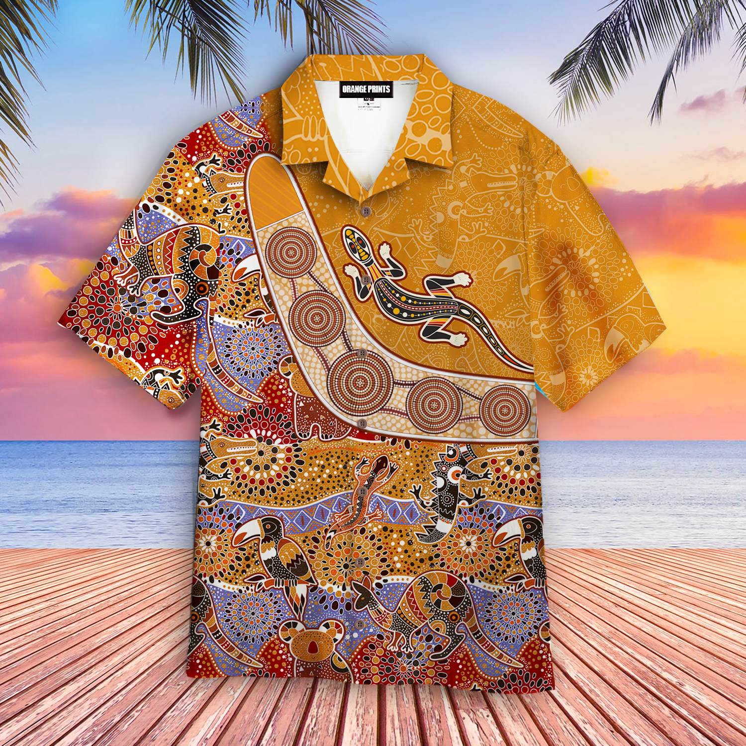 Aboriginal Style Hawaii Shirt For Men Women Ha58585