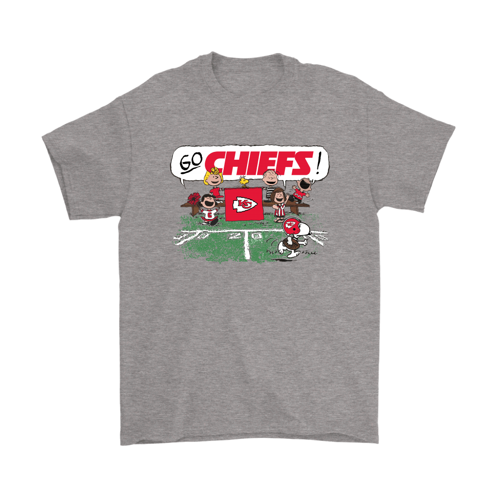 Buy The Peanuts Cheering Go Snoopy Kansas City Chiefs Shirts