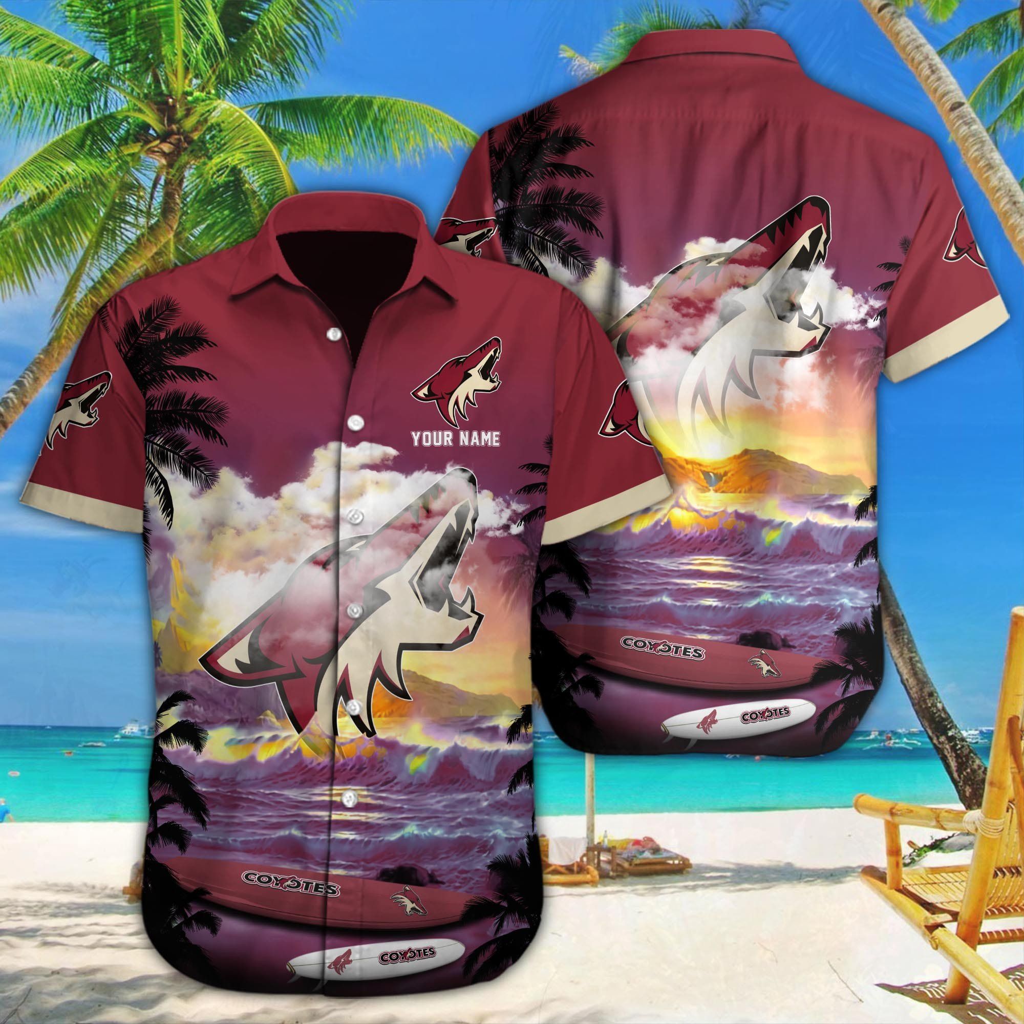 Arizona Coyotes Legacy Echoed In Custom Hawaiian Shirt