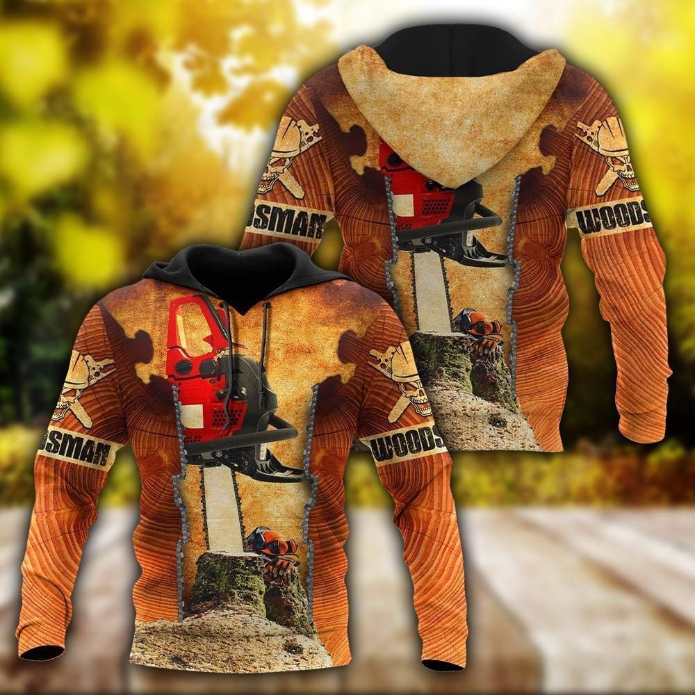 Woodsman Orange Cool 3D Printed Sublimation Hoodie Hooded Sweatshirt Comfy Soft And Warm For Men Women S to 5XL CTC130101