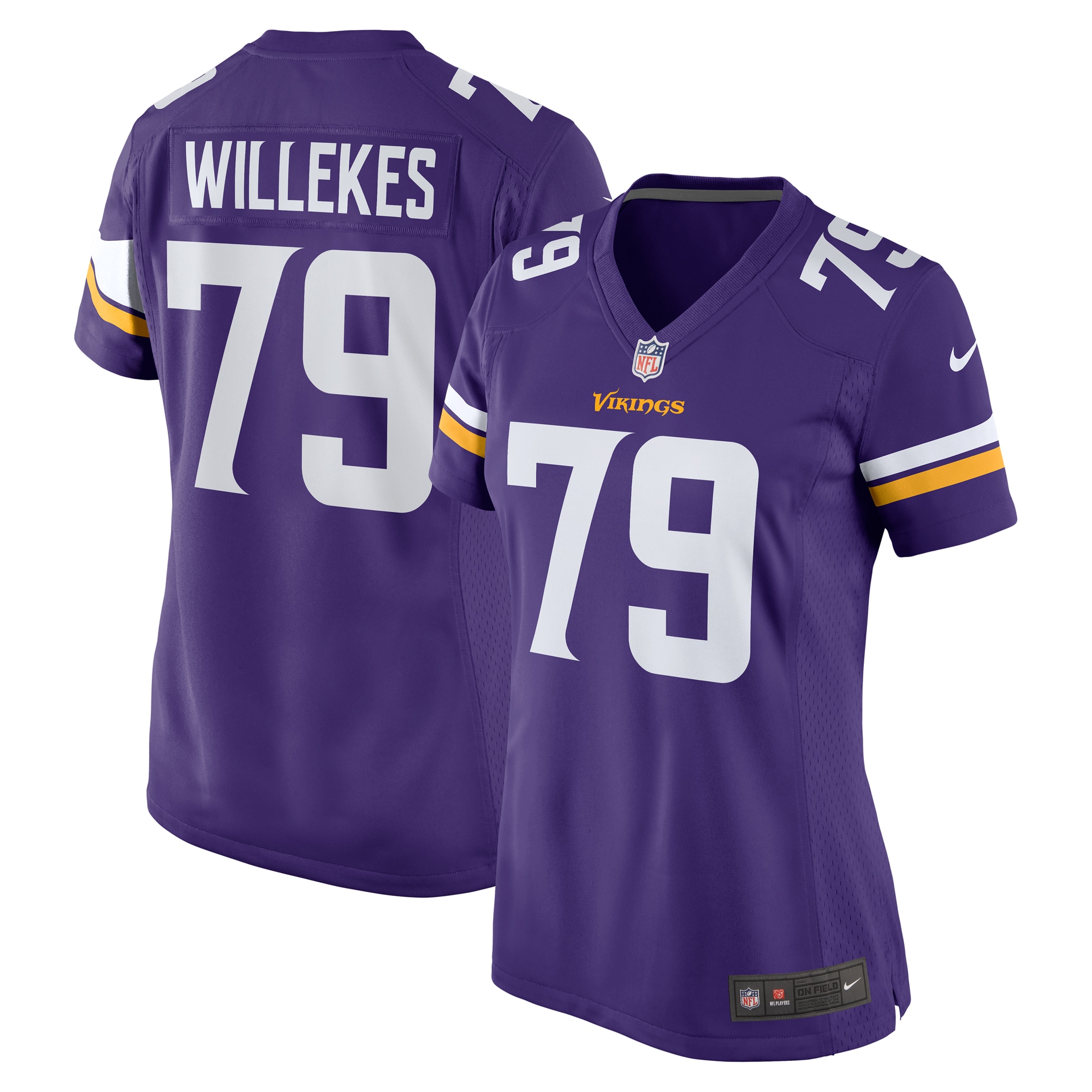 Women’s Minnesota Vikings Kenny Willekes Purple Game Jersey