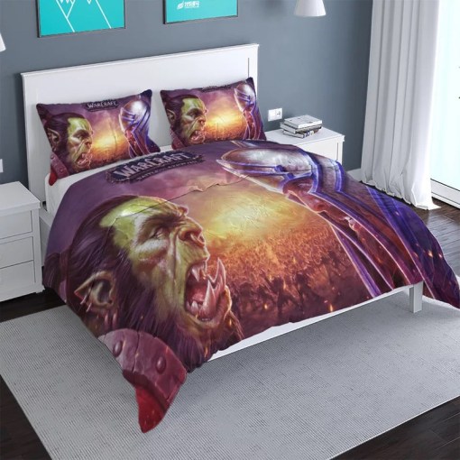 World Of Warcraft 1 Duvet Cover Pillowcase Home Decor 3D Bedding Set 635