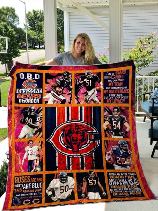 Chicago Bears 3 D Printing Quilt V1 Gift For Fan Football Lovers