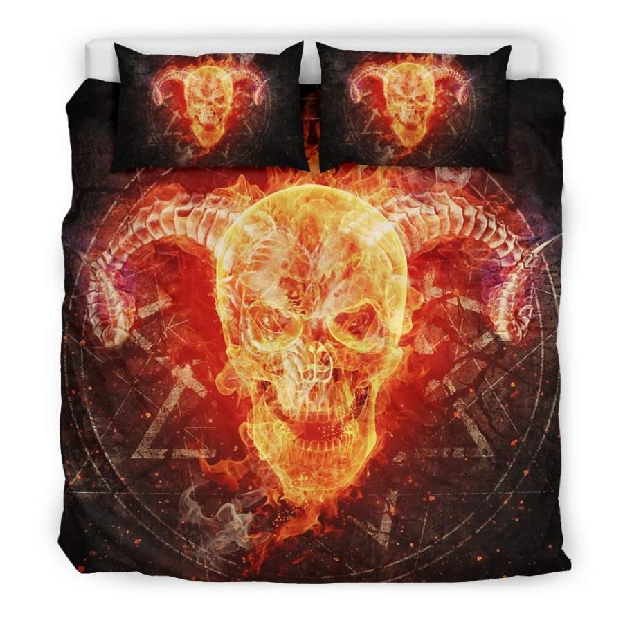 Baphometkull 3D Customize Bedding Set Duvet Cover SetBedroom Set Bedlinen