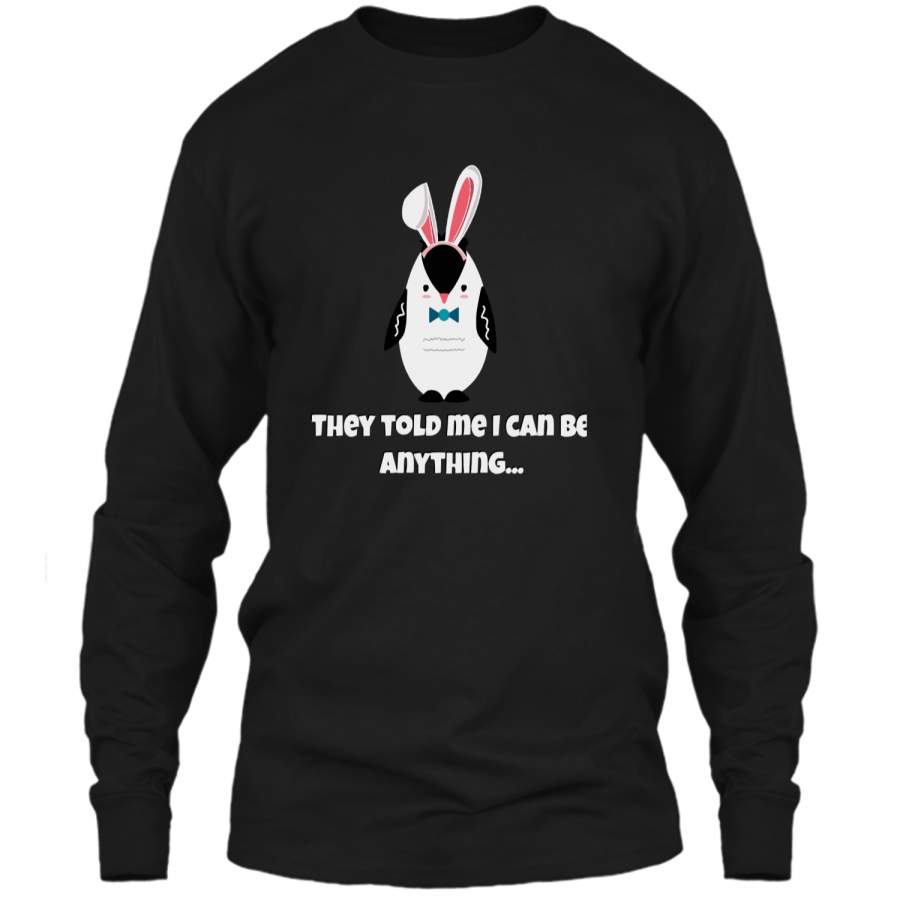 Cute Easter Bunny Penguin Easter T-shirt LS Ultra Cotton Tshirt