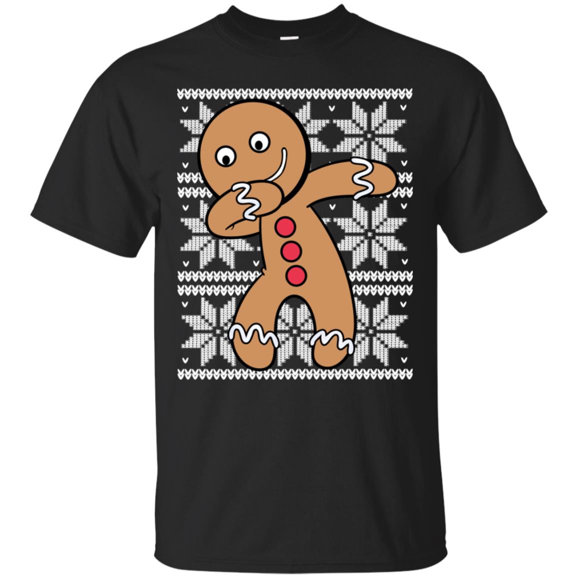 Ugly Christmas T-Shirt Dabbing Gingerbread Cookie X-mas Gift