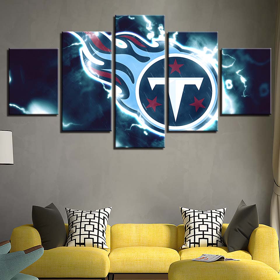 Tennessee Titans Wall Art Lightning Canvas Print