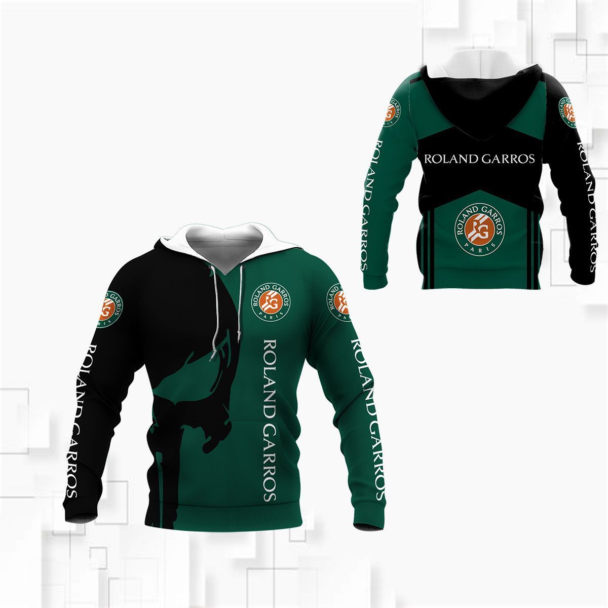3D All Over Printed Roland-Garros DVT-NH Shirts Ver 1 (Green)