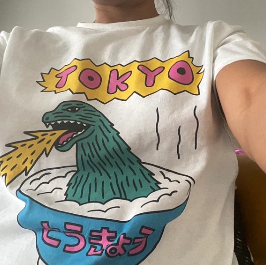 Tokyo Godzilla Ramen Tee Shirt Outfit