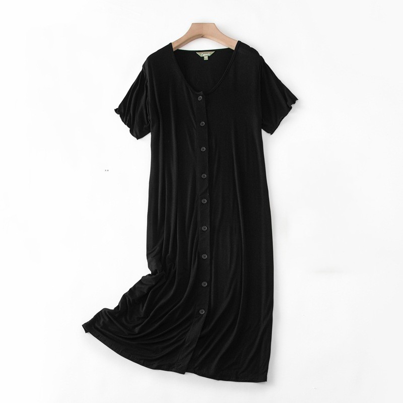 2022 Summer Women Sweet Nightgown Female Soft Modal Night Dress Ladies Short Sleeve sleep dress Plus size dresses for Women alx