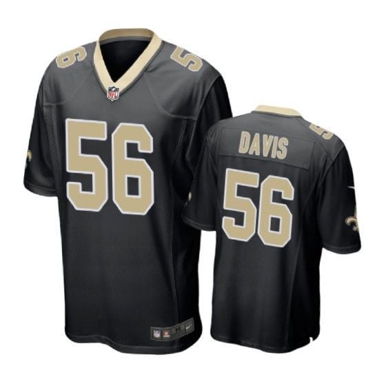 New Orleans Saints Demario Davis Game Black Mens Jersey