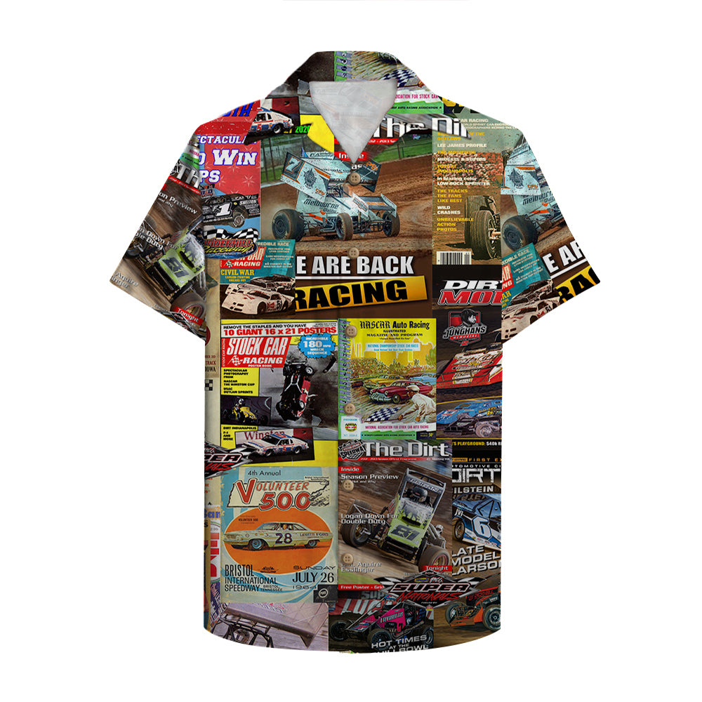 Dirt Track Racing Magazine Hawaiian Shirt Ha15337