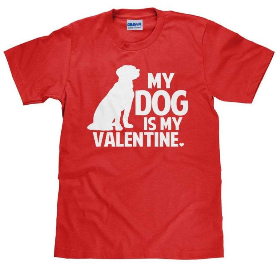 My Dog is My Valentine T Shirt Gifts for Dog Lovers