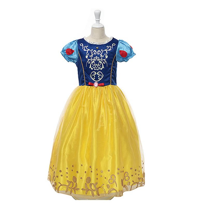 Tangled Magic Hair Princess Dress For Girl Sleeping Beauty Role Playing Kids Rella Frocks Snow White Halloween Costumes alx