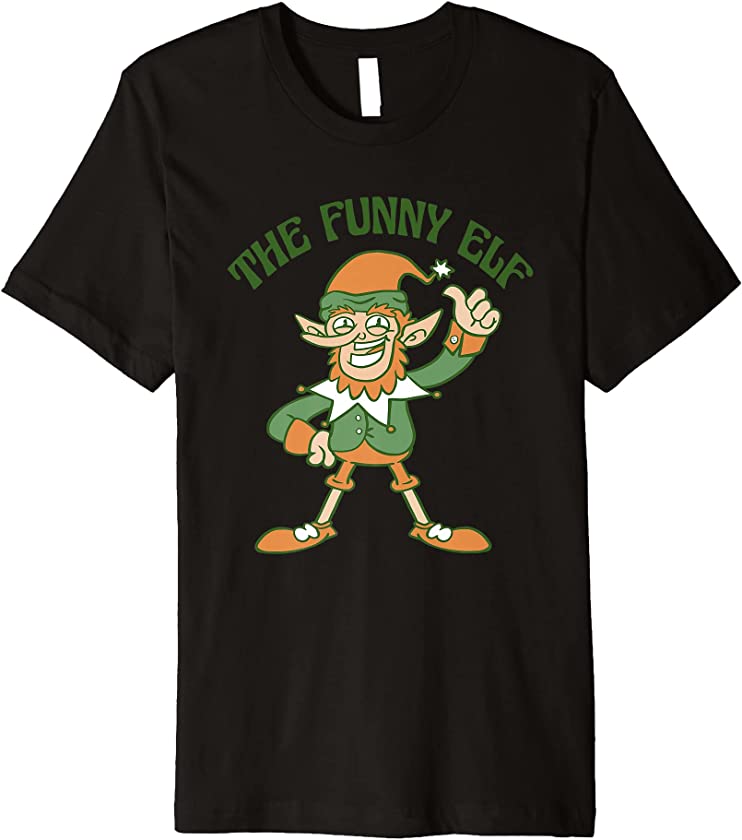 The Funny Elf Cute Ugly Christmas Sweater Premium T-Shirt