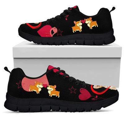 Corgi Heart Sneakers Shoes For Women, Shoes For Men Sneaker Custom Shoes