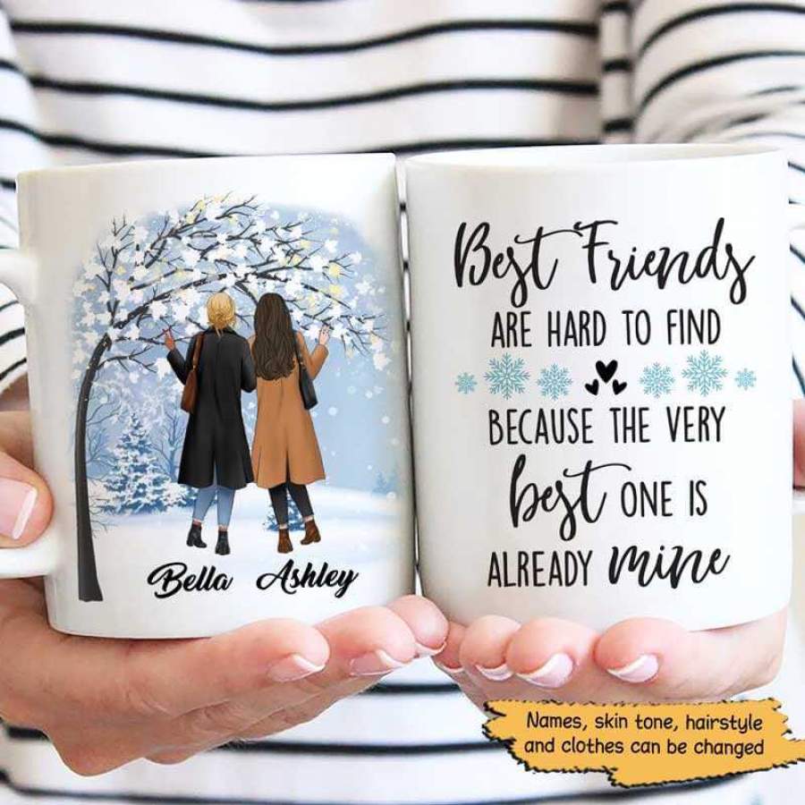 Winter Tree Life Is Better With Besties Personalized Mug