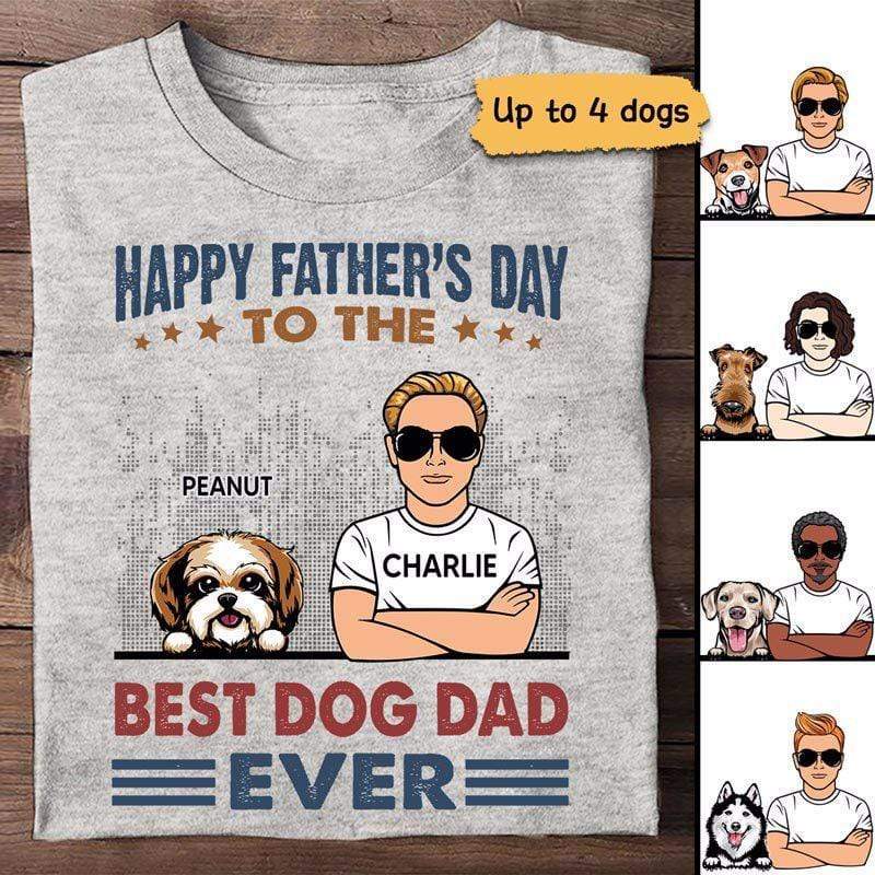 Happy Father‘s Day To The Best Dog Dad Young Man Personalized Shirt Trending Fashion Design By PeckShirt 2024