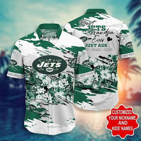 New York Jets Pesonalized Hawaiian Shirt Aloha Beach Holiday Ha71189