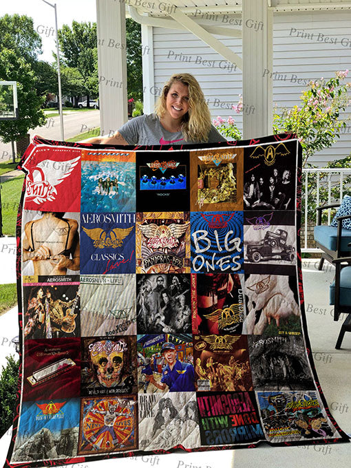 Aerosmith Albums Cover Poster Quilt Blanket Ver