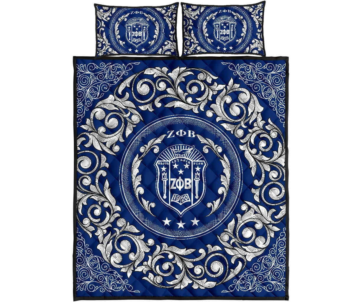 Zeta Phi Beta Sorority Quilt Bed Set