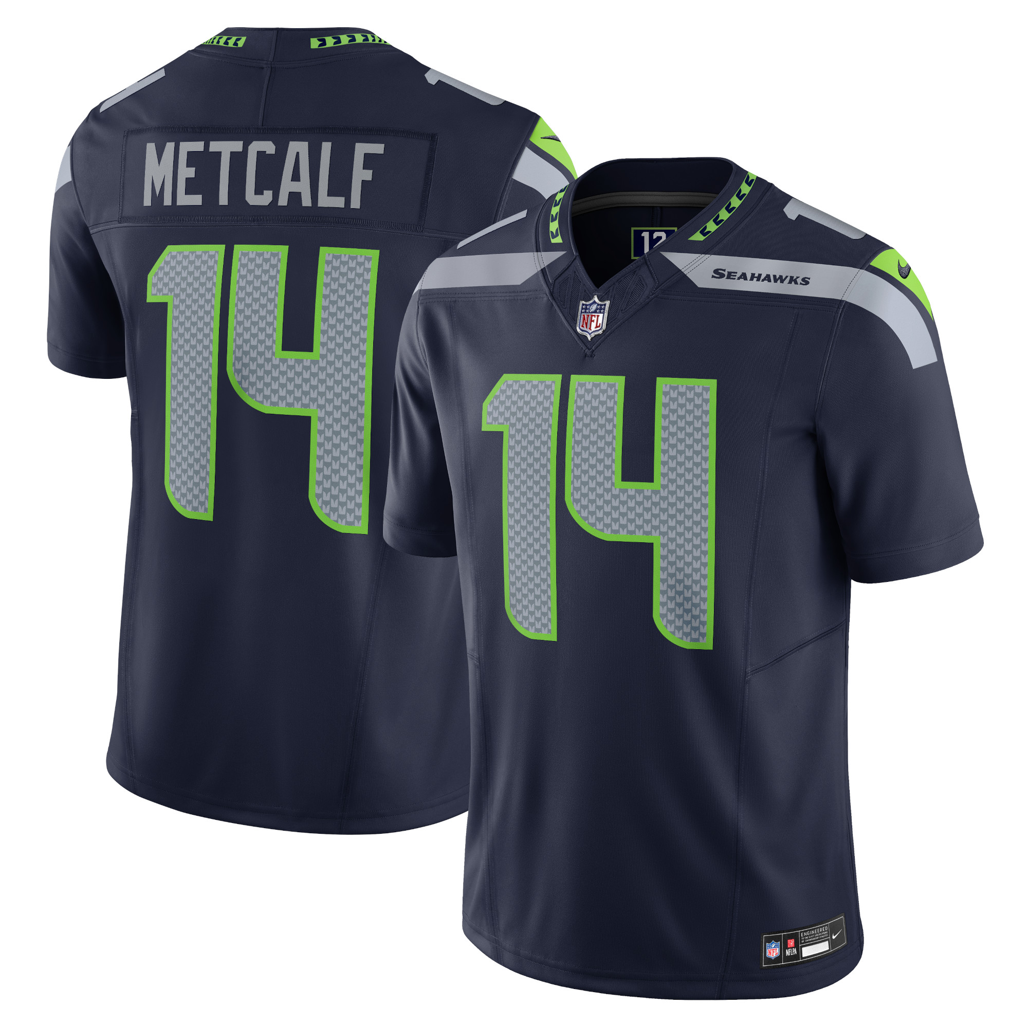 Men’s Seattle Seahawks DK Metcalf Navy Vapor F.U.S.E. Limited Jersey