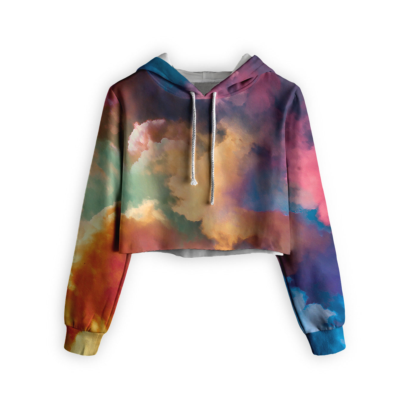 Abstract Cropped Hoodie