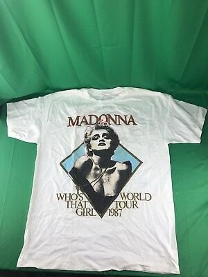 Vintage 1987 Madonna Who’s That Girl World Tour Tee Sz  (read Description) T-shirt 6436