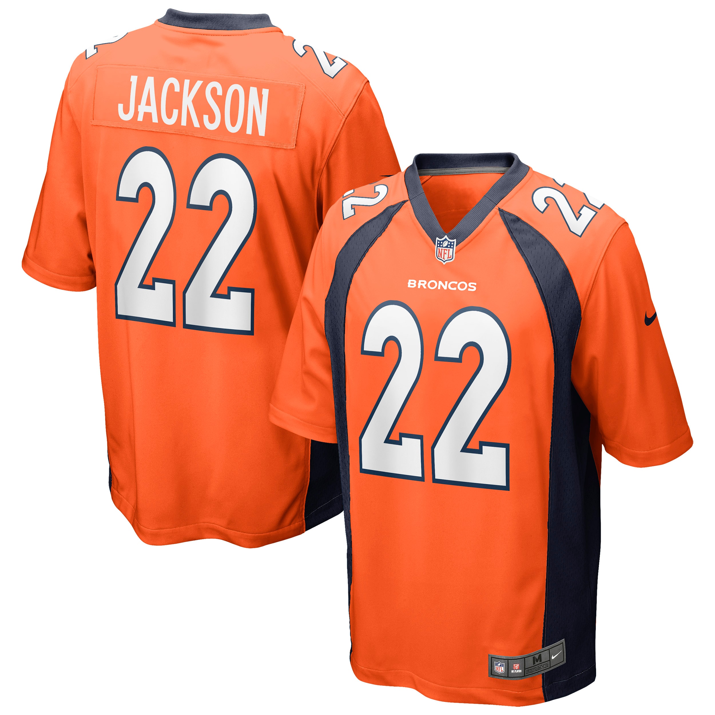 Men’s Denver Broncos Kareem Jackson Orange Game Jersey