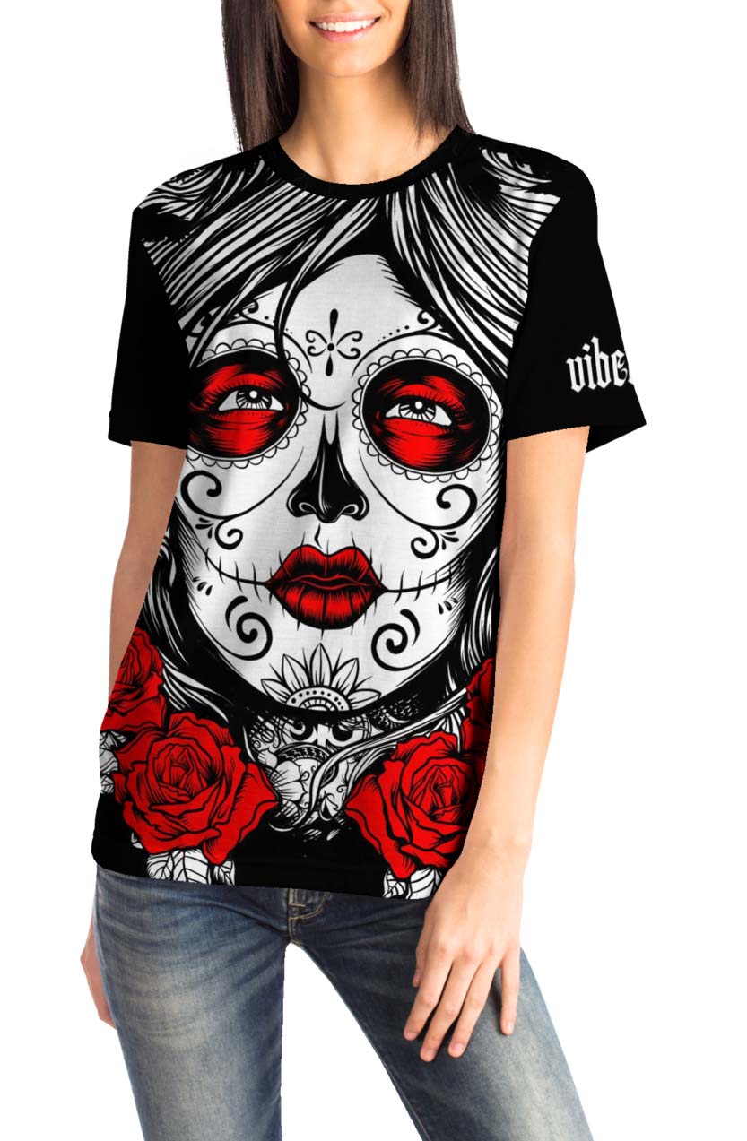 Calaveras and Roses Sugar Skull T-shirt – Skull Art Prints