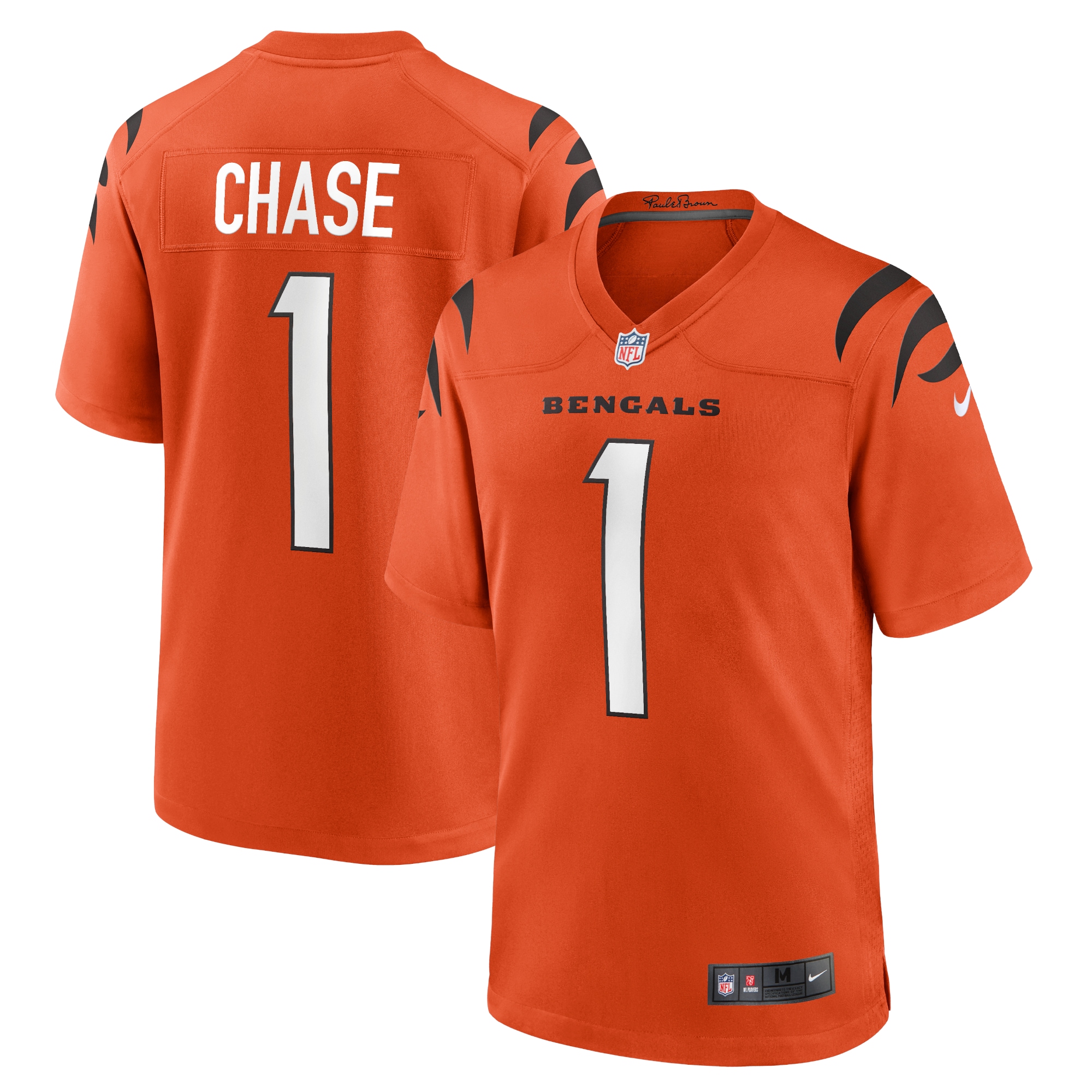 Men’s Cincinnati Bengals Ja’Marr Chase Orange Alternate Game Jersey