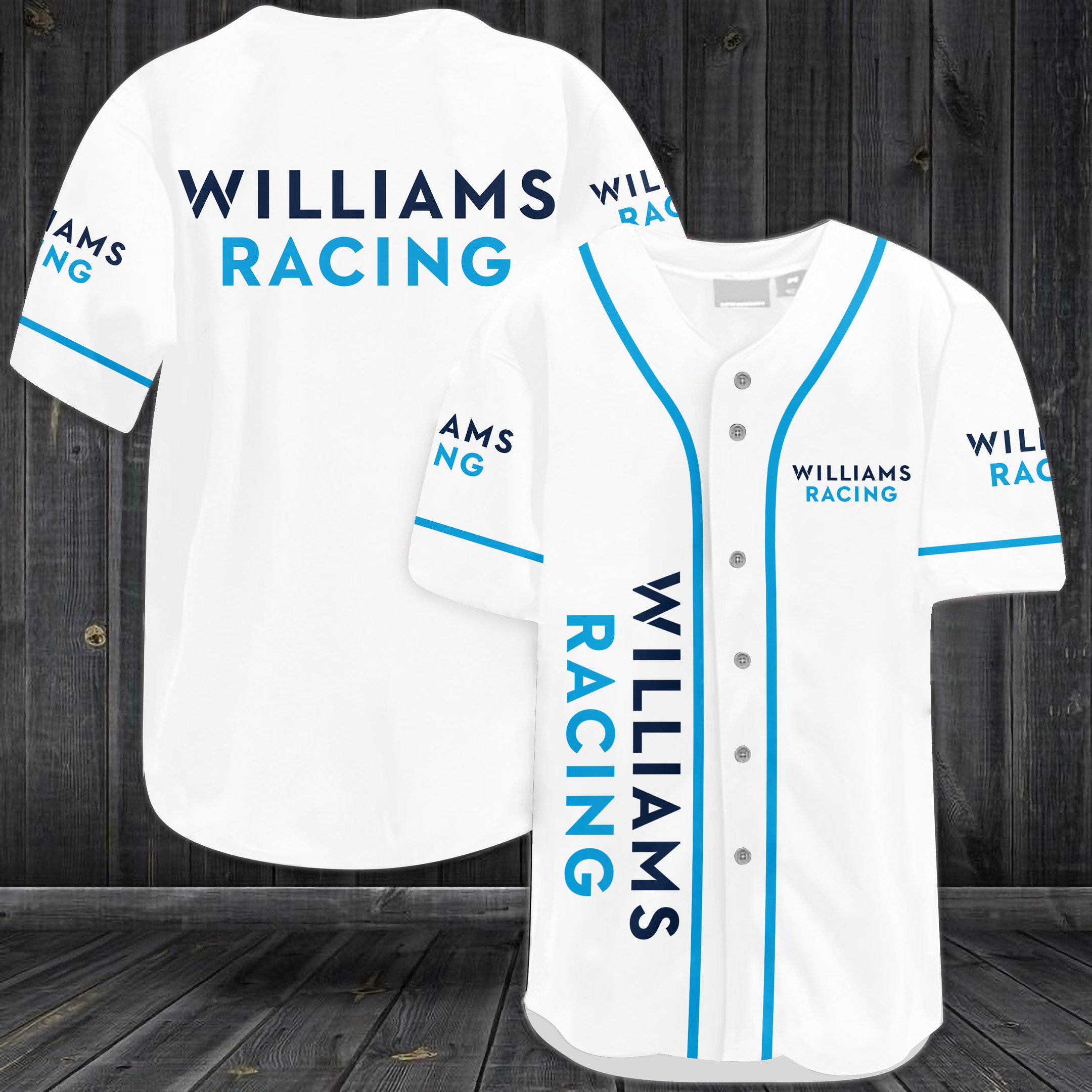 Williams Racing Baseball Jersey – White